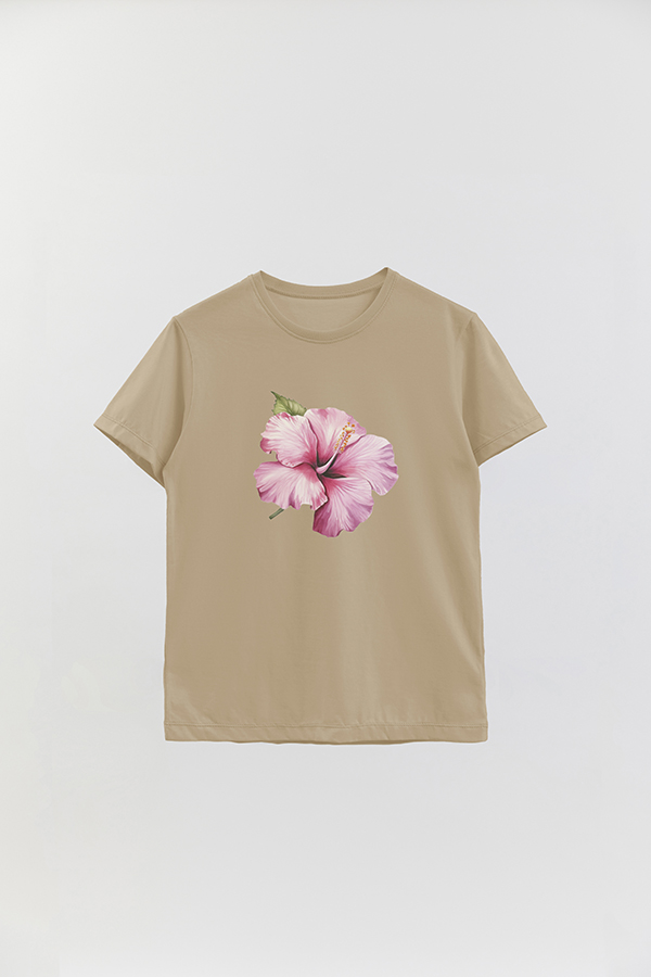 REMERA BASICA ESTAMPADA HIBISCUS 6
