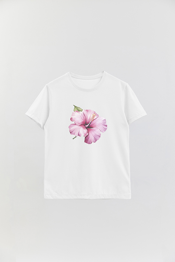 REMERA BASICA ESTAMPADA HIBISCUS 6