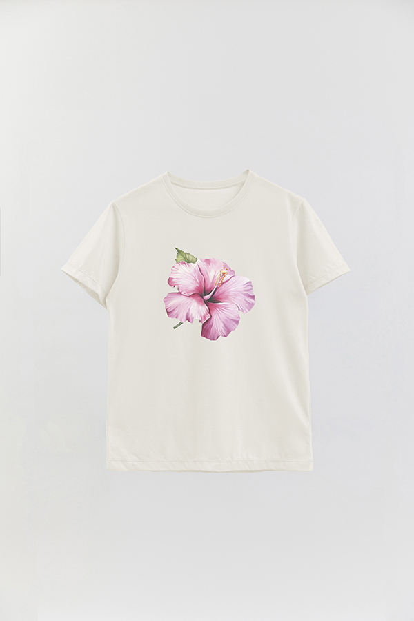 REMERA BASICA ESTAMPADA HIBISCUS 6