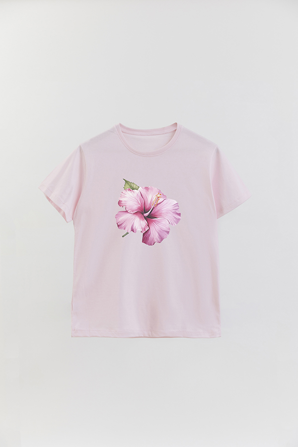 REMERA BASICA ESTAMPADA HIBISCUS 6