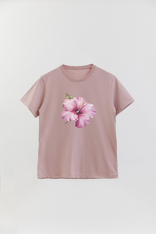 REMERA BASICA ESTAMPADA HIBISCUS 6