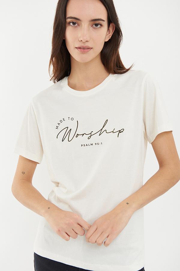 REMERA BASICA UNISEX MNM MADE TO WORSHIP