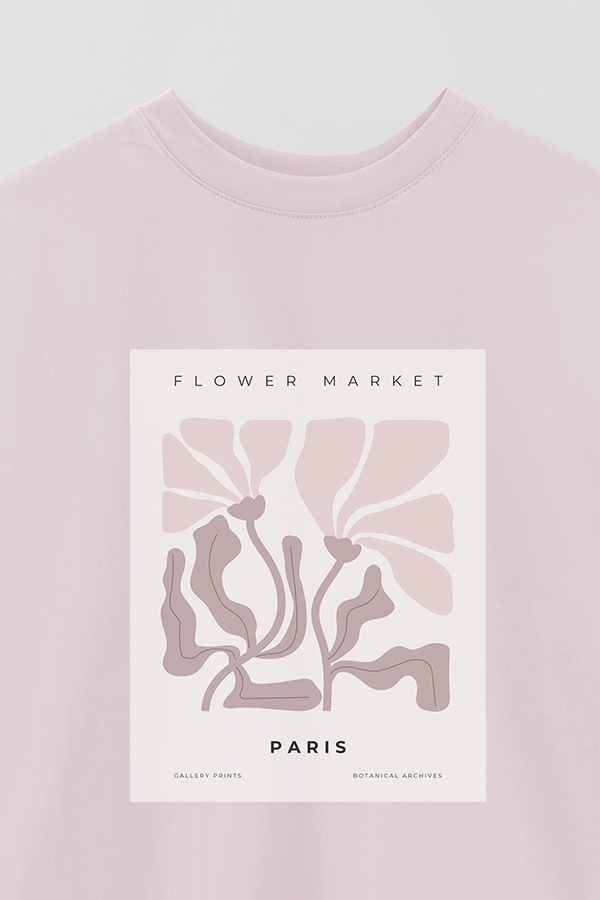 REMERA OVER ESTAMPADA ART COLLECTION PARIS