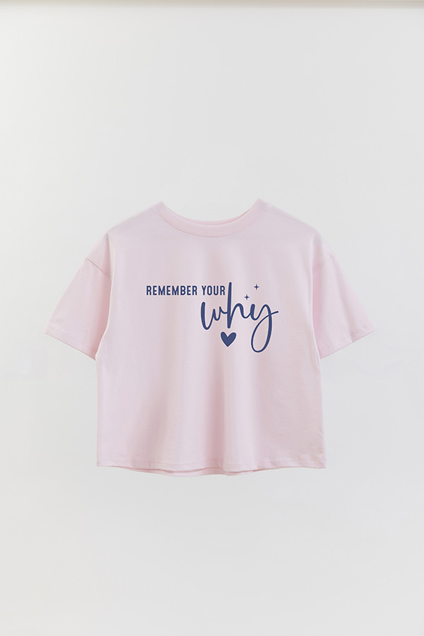 REMERA CROP ESTAMPADA BL REMEMBER YOUR