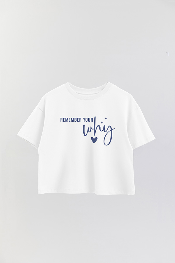 REMERA CROP ESTAMPADA BL REMEMBER YOUR