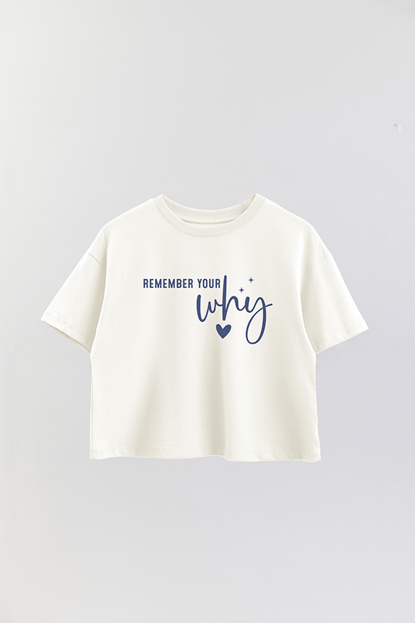 REMERA CROP ESTAMPADA BL REMEMBER YOUR