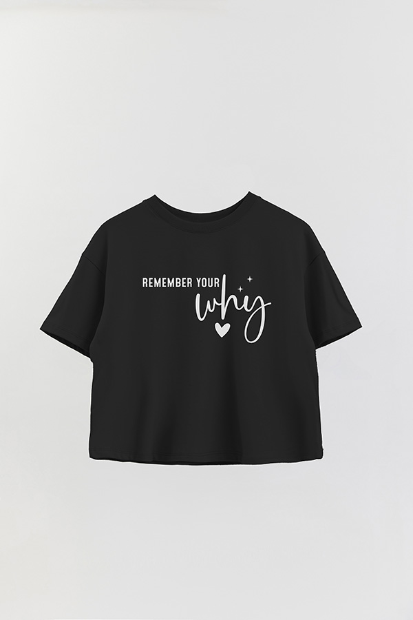 REMERA CROP ESTAMPADA BL REMEMBER YOUR