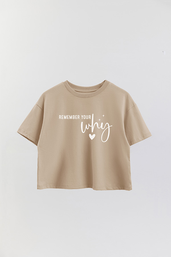 REMERA CROP ESTAMPADA BL REMEMBER YOUR