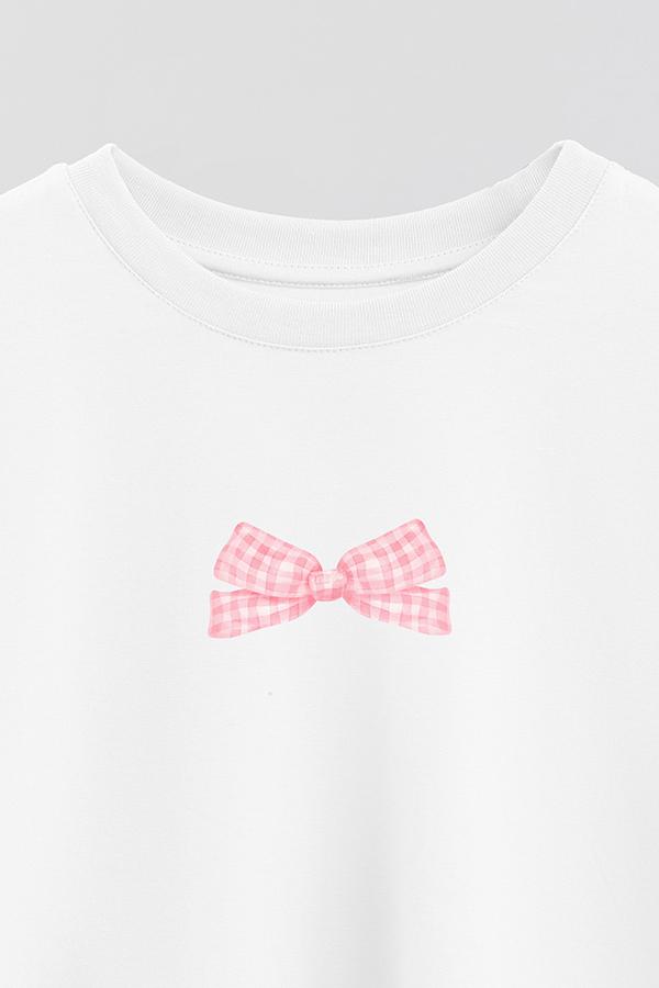 REMERA CROP ESTAMPADA COQUETTE RIBBON BOW 4