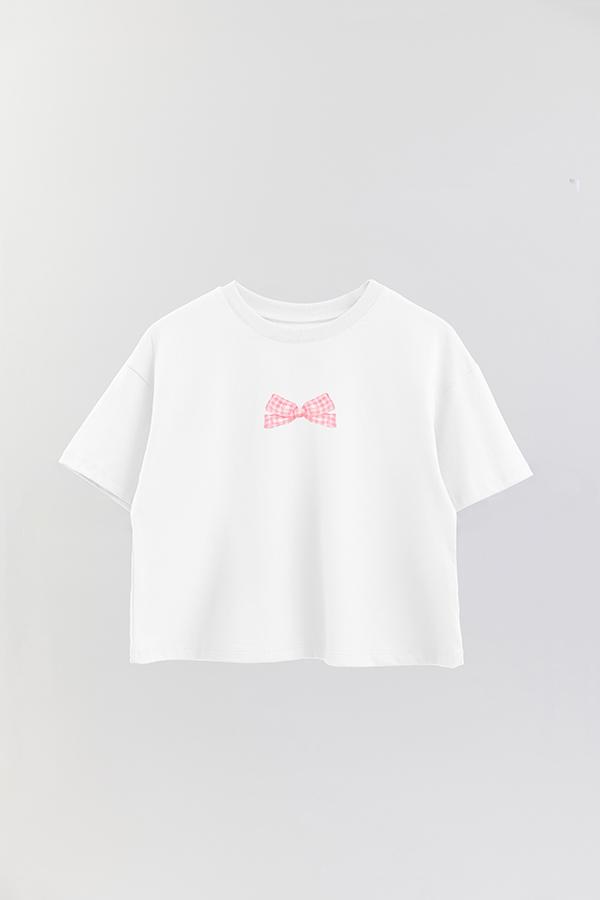 REMERA CROP ESTAMPADA COQUETTE RIBBON BOW 4