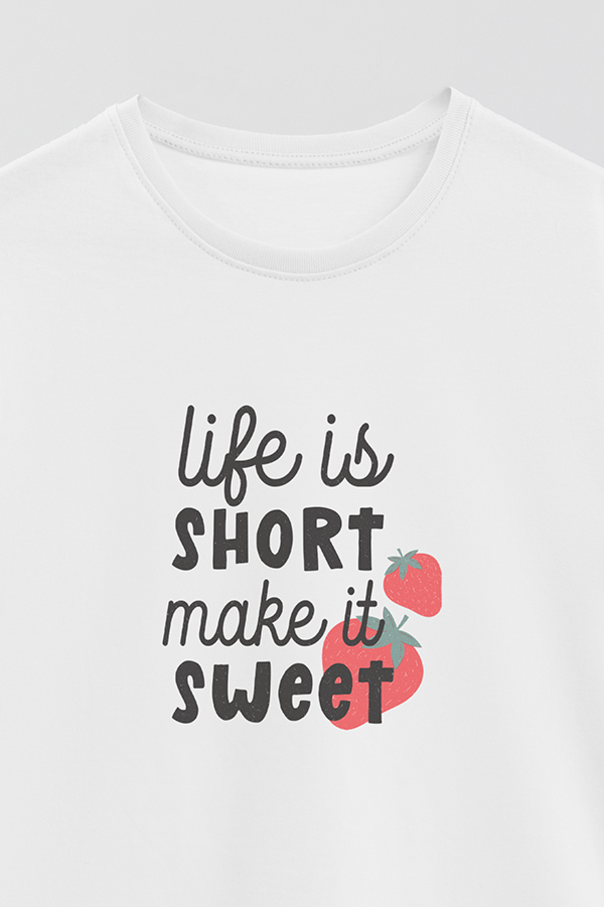 REMERA BASICA ESTAMPADA FLO LIFE IS SHORT