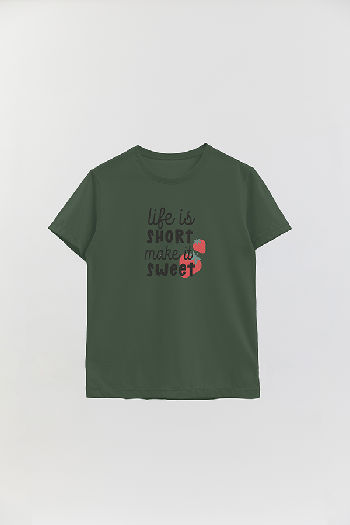 REMERA BASICA ESTAMPADA FLO LIFE IS SHORT