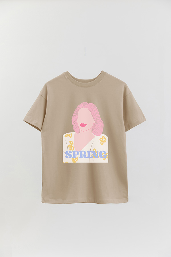 REMERA OVER ESTAMPADA MAXI PINK SPRING