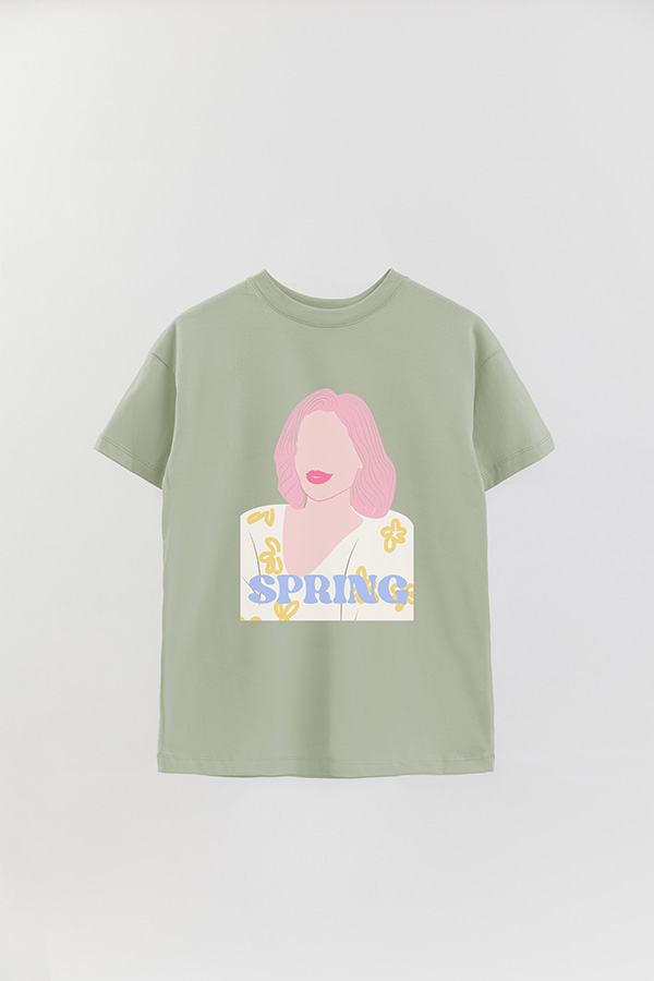 REMERA OVER ESTAMPADA MAXI PINK SPRING