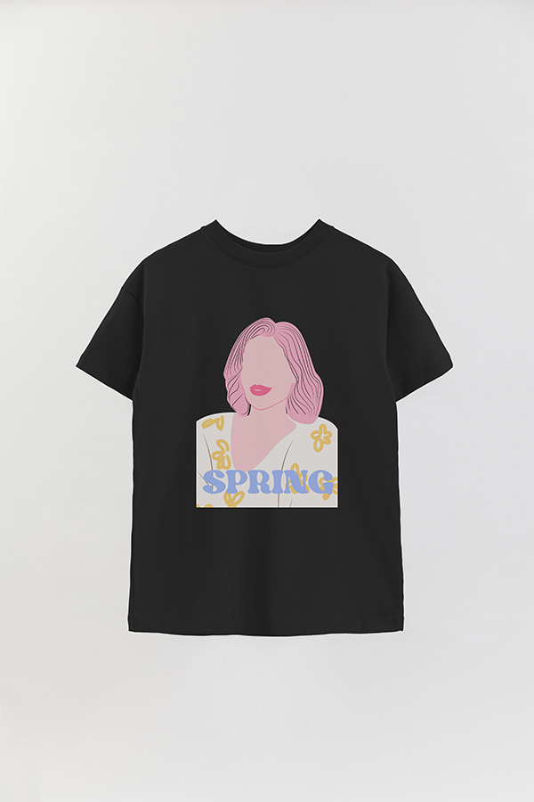 REMERA OVER ESTAMPADA MAXI PINK SPRING