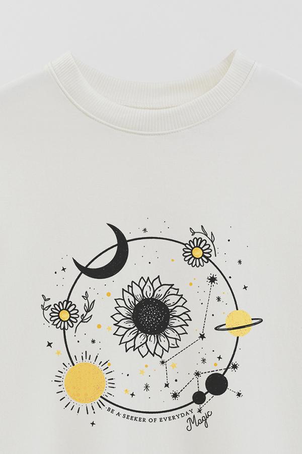 BUZO CREWNECK ESTAMPADO MST SEEKER OF EVERYDAY IS MAGIC