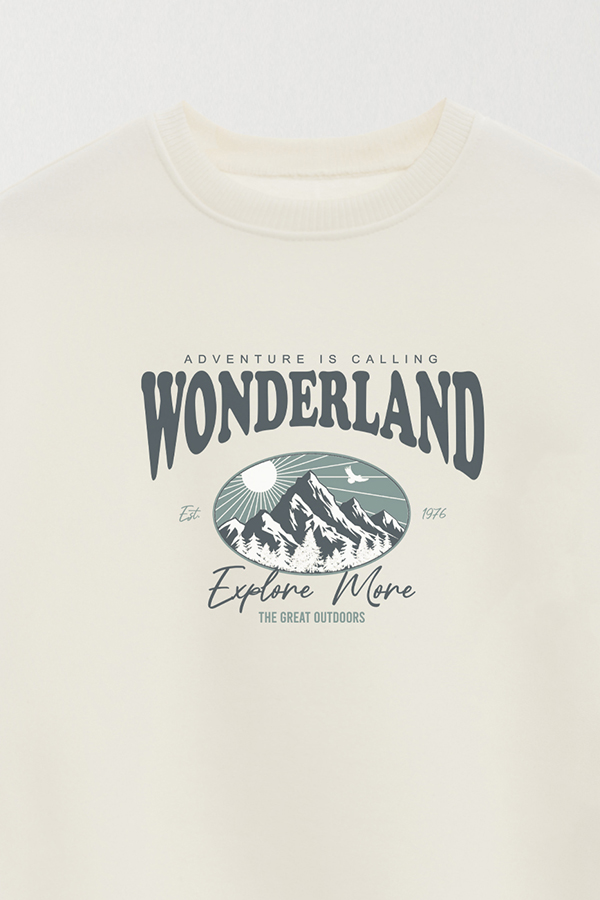 BUZO CREWNECK ESTAMPADO WESTERN WONDERLAND