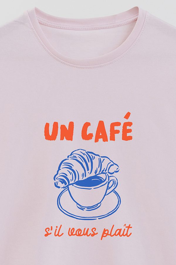REMERA BASICA ESTAMPADA UN CAFE
