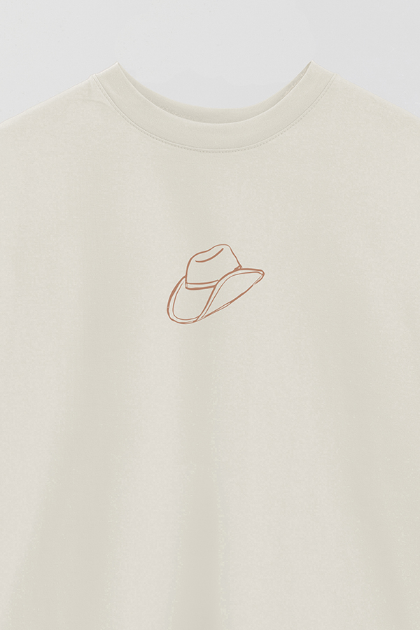 REMERA OVER ESTAMPADA WESTERN HAT