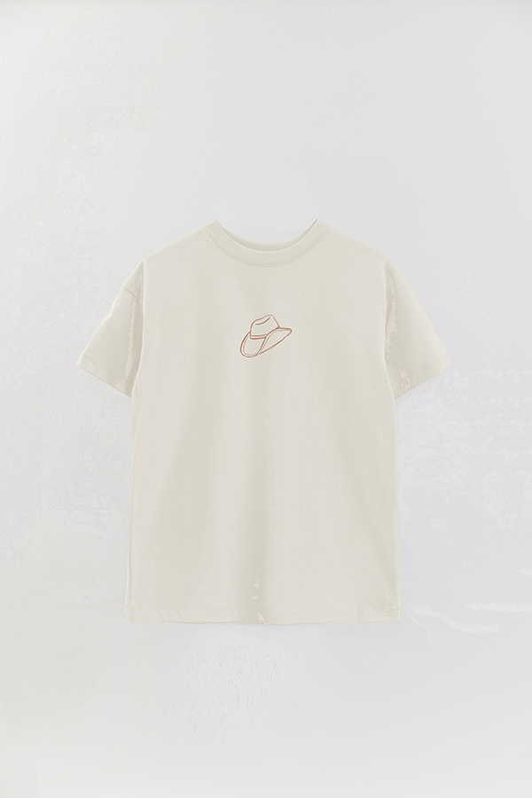 REMERA OVER ESTAMPADA WESTERN HAT