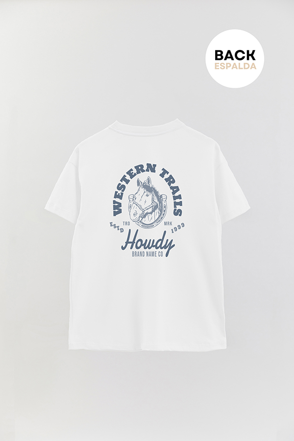 REMERA OVER ESTAMPADA WESTERN