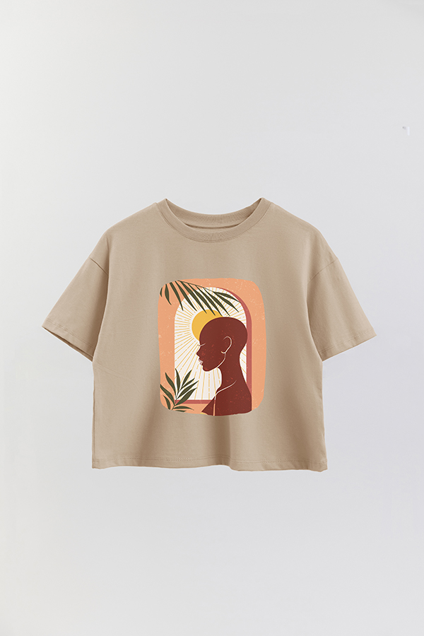 REMERA CROP ESTAMPADA ART 161