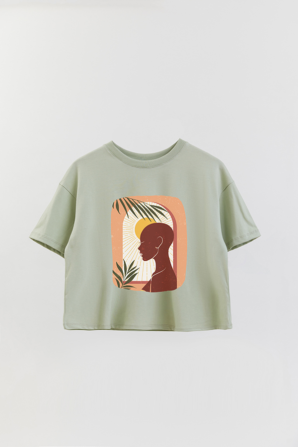 REMERA CROP ESTAMPADA ART 161