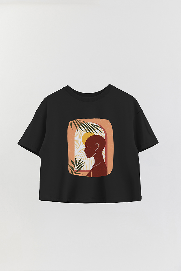REMERA CROP ESTAMPADA ART 161