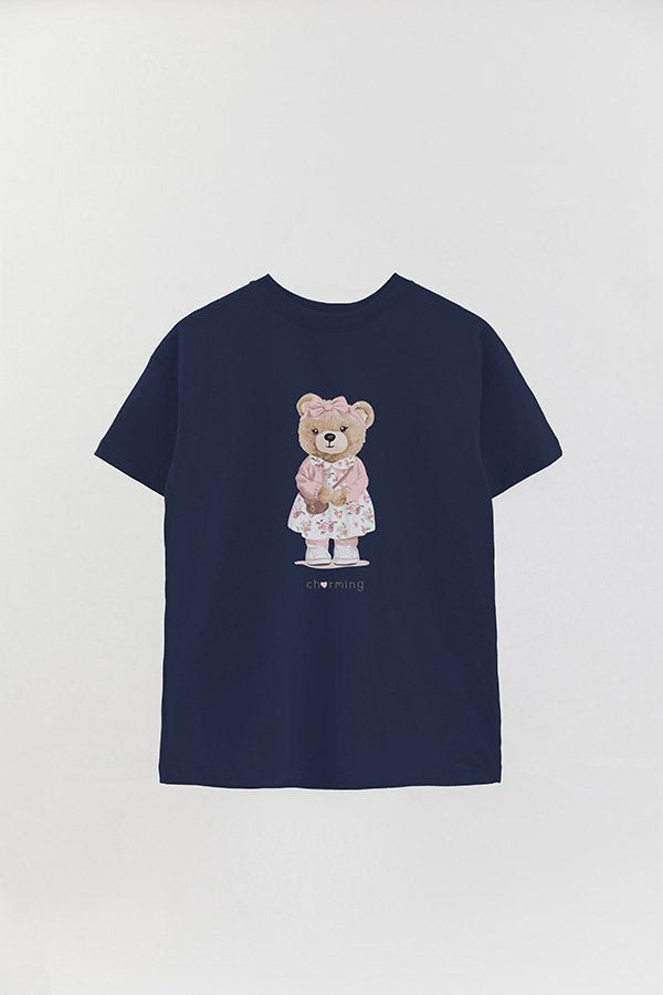 REMERA OVER ESTAMPADA UNISEX TEDDY CHARMING