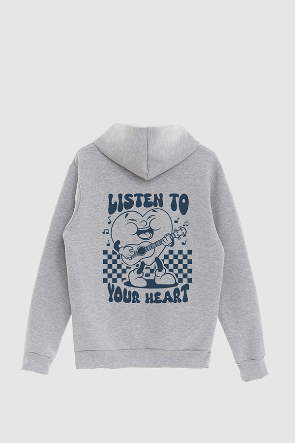 HOODIE ESTAMPADO CARTOON ILLUSTRATION LISTEN TO YOUR HEART 2