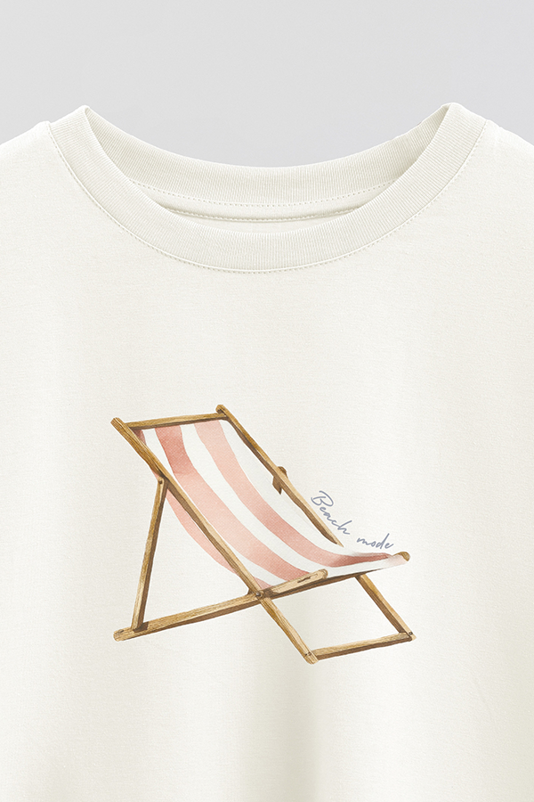 REMERA CROP ESTAMPADA COASTAL BEACH MODE