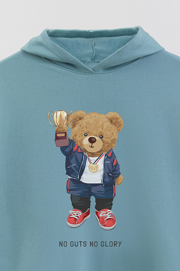 HOODIE RUSTICO BOY TEDDY NO GUTS NO GLORY