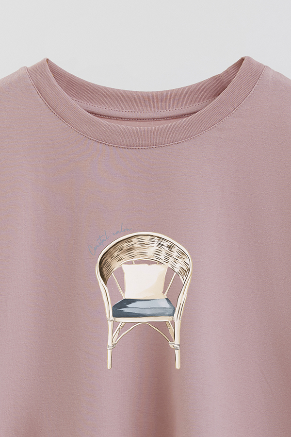 REMERA CROP ESTAMPADA COASTAL CALM