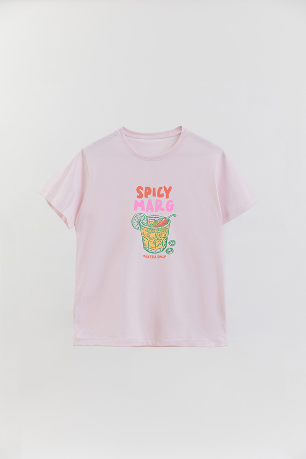REMERA BASICA ESTAMPADA HD SPICY MARG