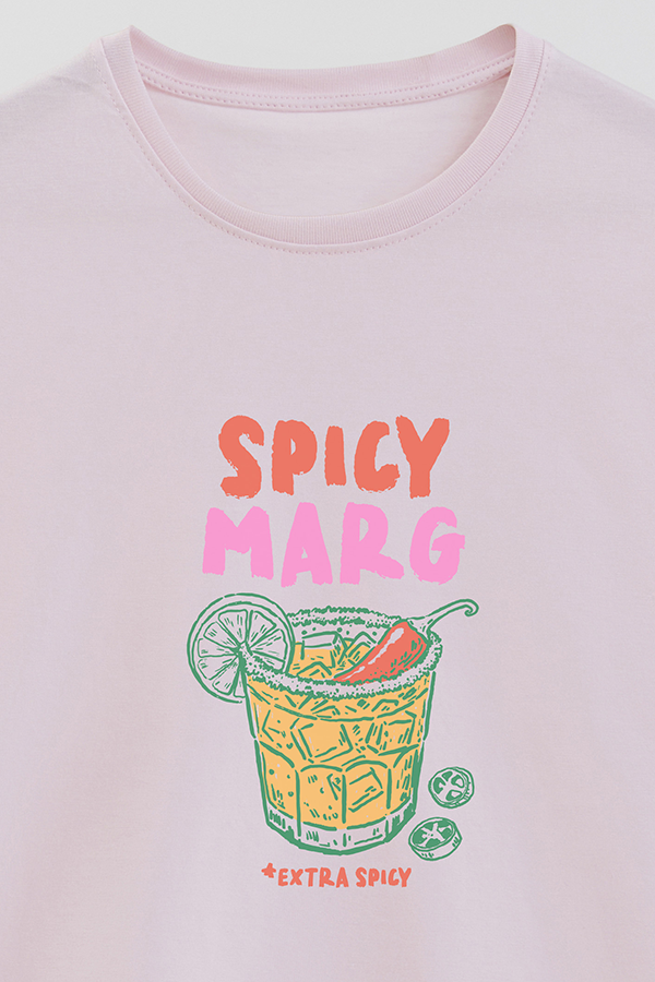 REMERA BASICA ESTAMPADA HD SPICY MARG