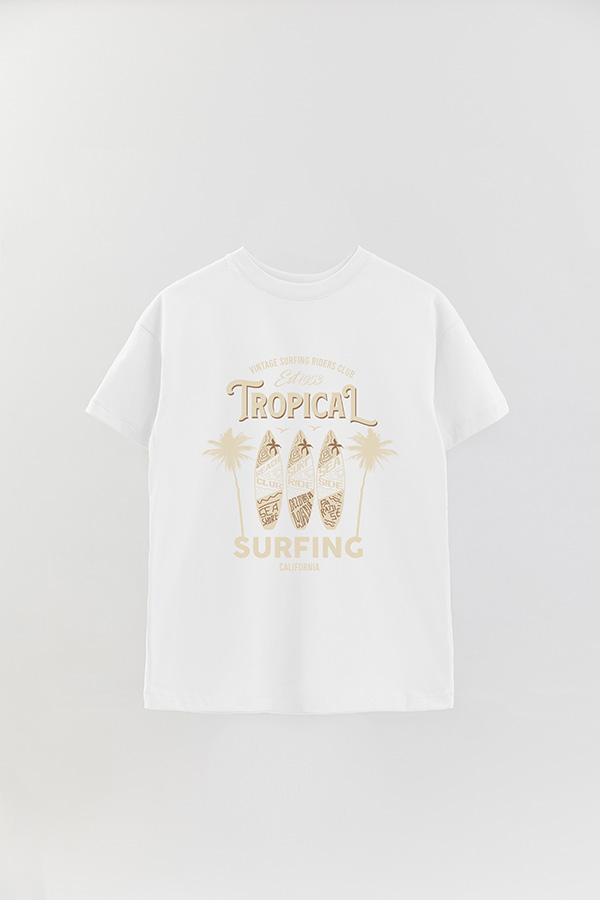 REMERA OVER ESTAMPADA TROPICAL