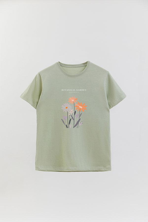 REMERA BASICA ESTAMPADA GARDEN 18