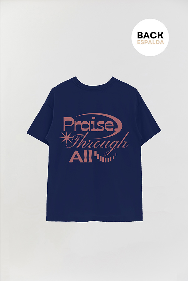 REMERA OVER ESTAMPADA UNISEX ESPALDA PRAISE