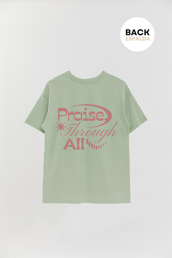 REMERA OVER ESTAMPADA UNISEX ESPALDA PRAISE