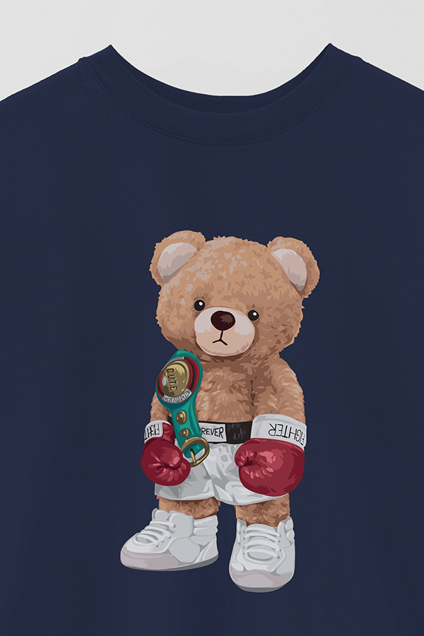 REMERA OVER ESTAMPADA UNISEX TEDDY BOXER
