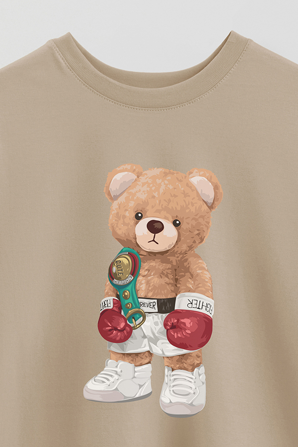 REMERA OVER ESTAMPADA UNISEX TEDDY BOXER