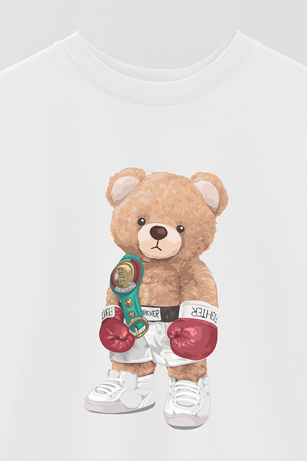 REMERA OVER ESTAMPADA UNISEX TEDDY BOXER