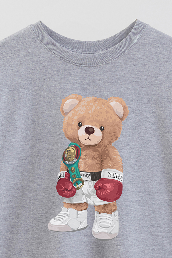 REMERA OVER ESTAMPADA UNISEX TEDDY BOXER