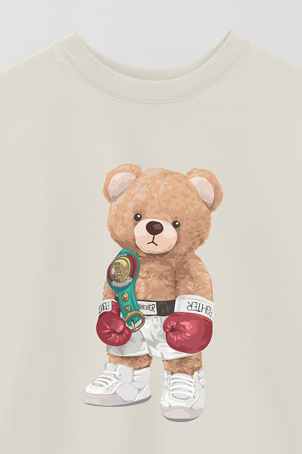 REMERA OVER ESTAMPADA UNISEX TEDDY BOXER