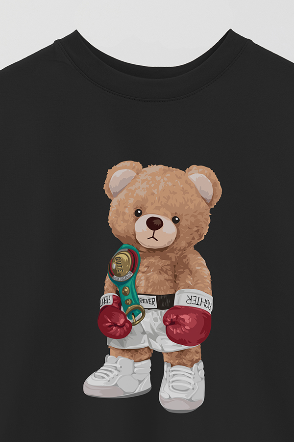 REMERA OVER ESTAMPADA UNISEX TEDDY BOXER