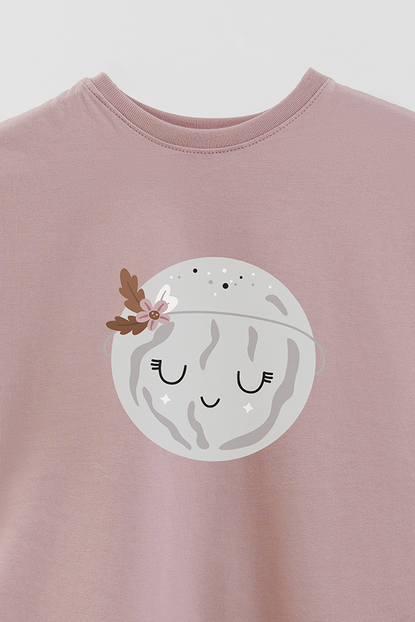 REMERA BASIC GIRL CUTE FRUITS WATERMELON MOON