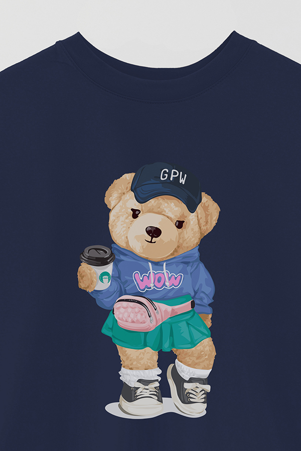 REMERA OVER ESTAMPADA UNISEX TEDDY WOW