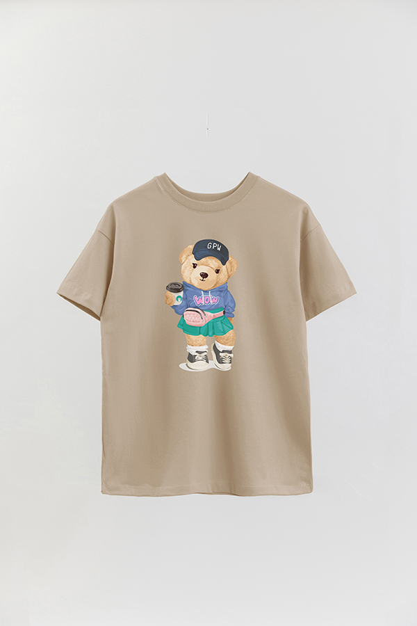 REMERA OVER ESTAMPADA UNISEX TEDDY WOW