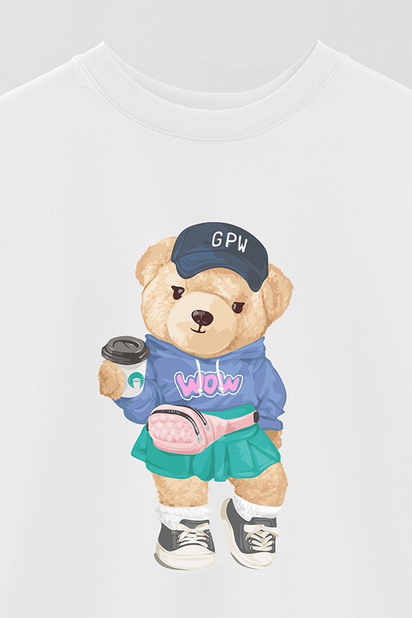REMERA OVER ESTAMPADA UNISEX TEDDY WOW