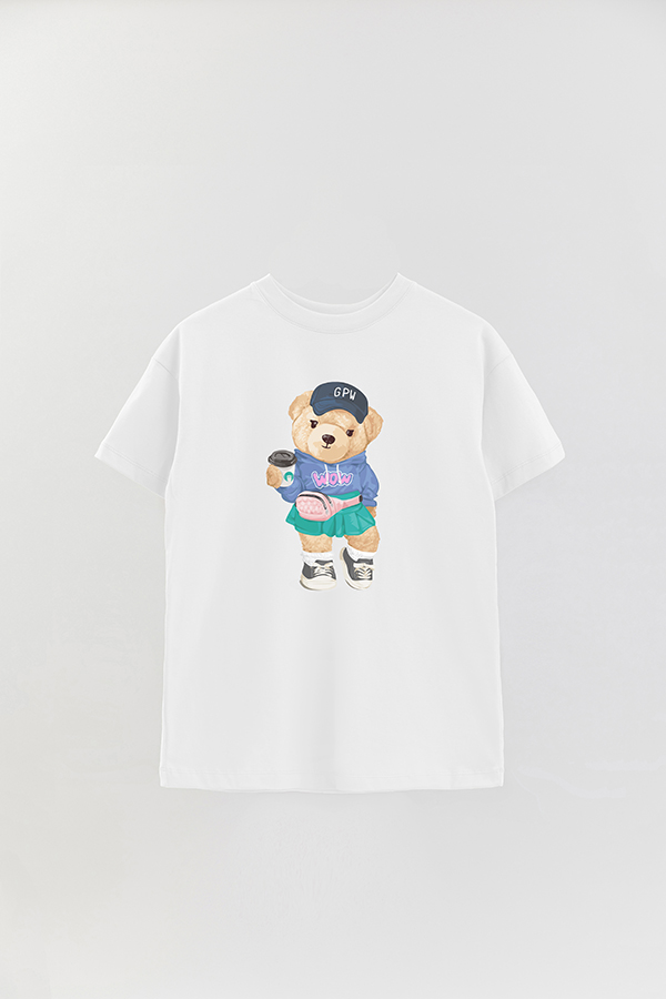 REMERA OVER ESTAMPADA UNISEX TEDDY WOW